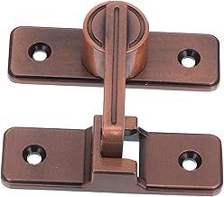 Angoily Pestillo de Bloqueo para Puerta de Granero Diseño Delgado No Necesita Herramientas Cerradura de Seguridad para Puerta de Gabinete de Casa Color Rojo Oscuro