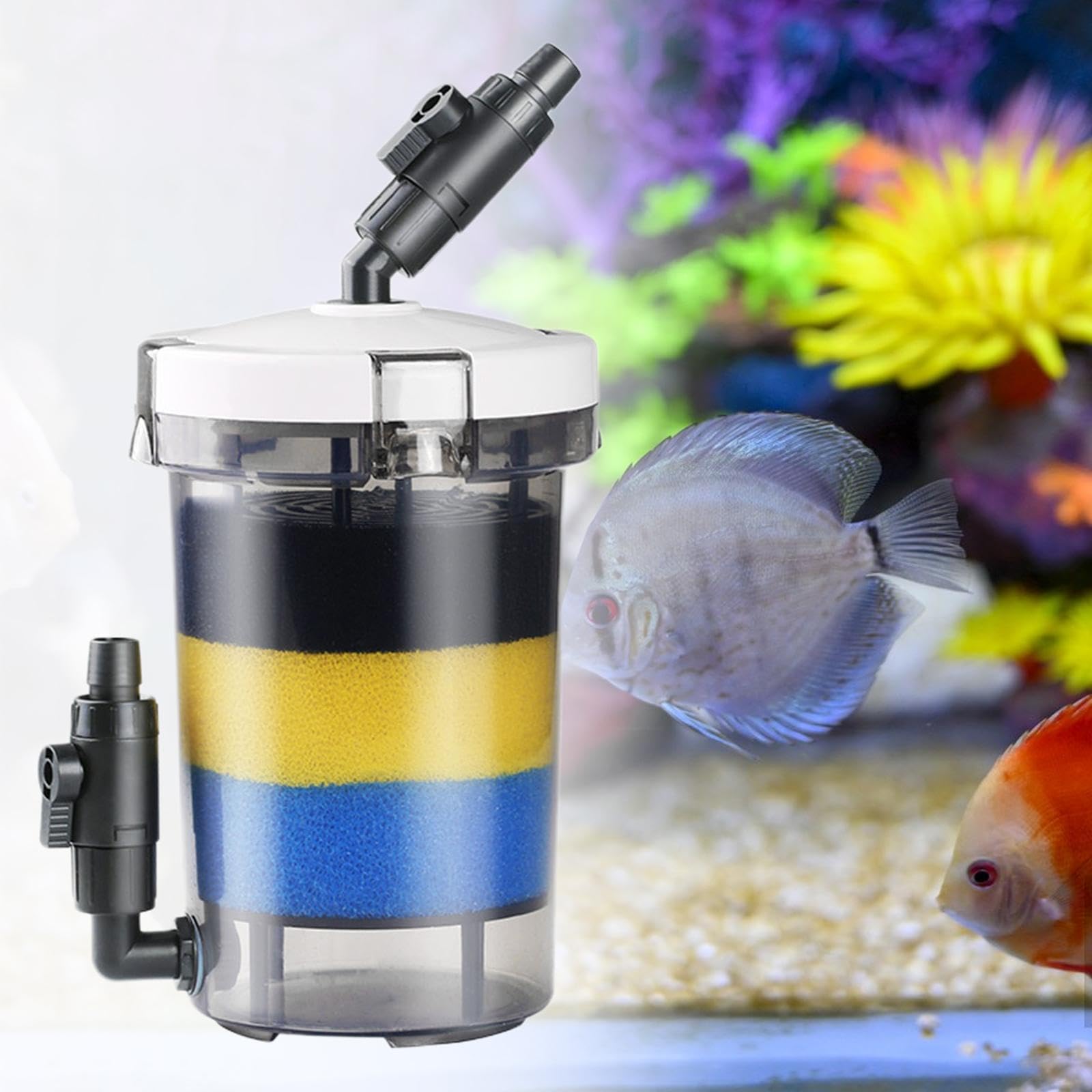 Sharplace Filtro de Acuario para Tanque de Tortugas Capacidad por Instalación Vidrio Purificador PP Adecuado para Peces y Tortugas Acuarios Despachos, 21.5x36.5x19.5cm, Individual