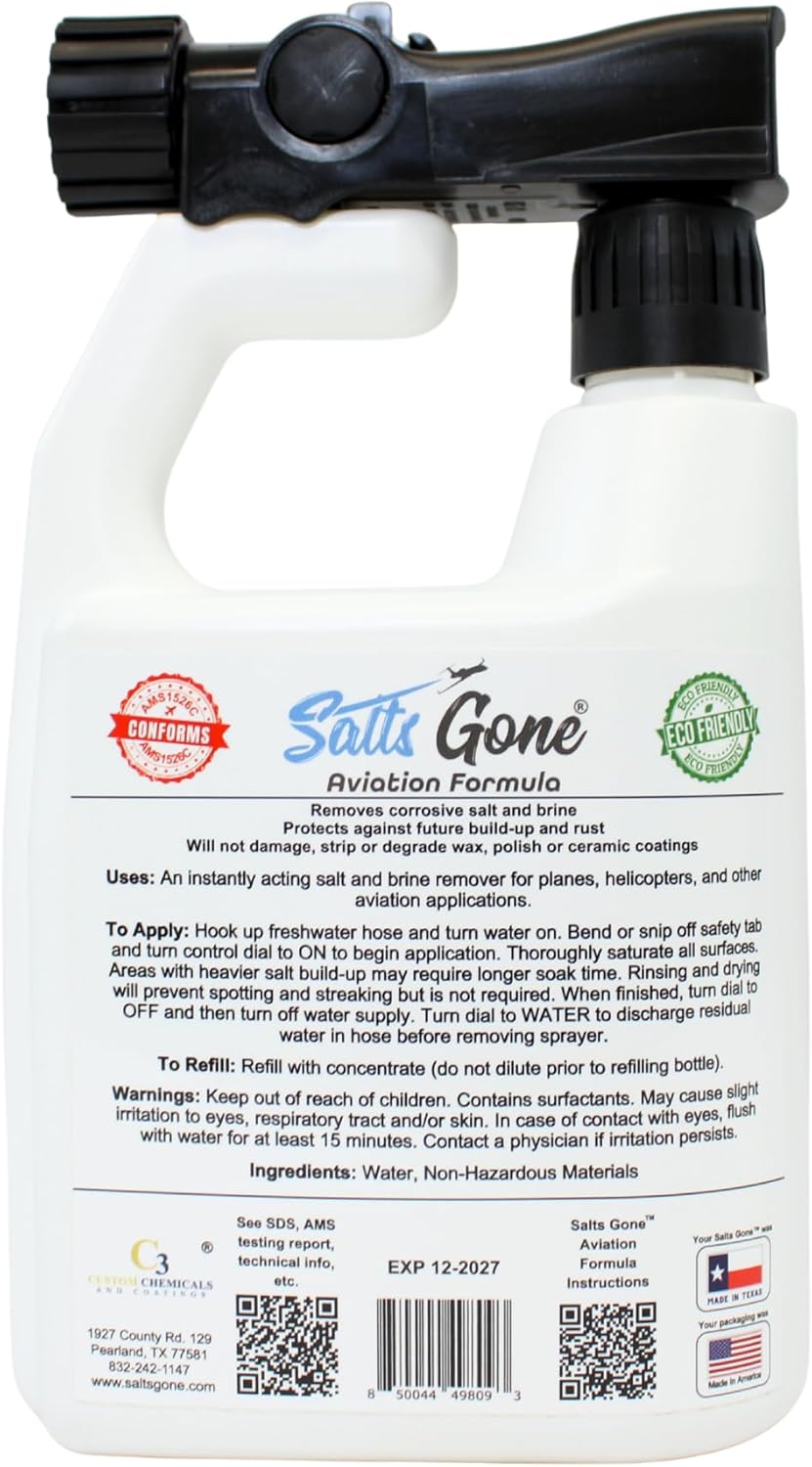 Salts Gone™ Aviation Formula- 32oz Hose End Sprayer