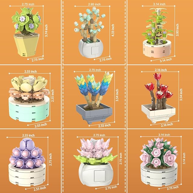 Foto 2 de 5 de Brihappen Kit de construcción de flores suculentas