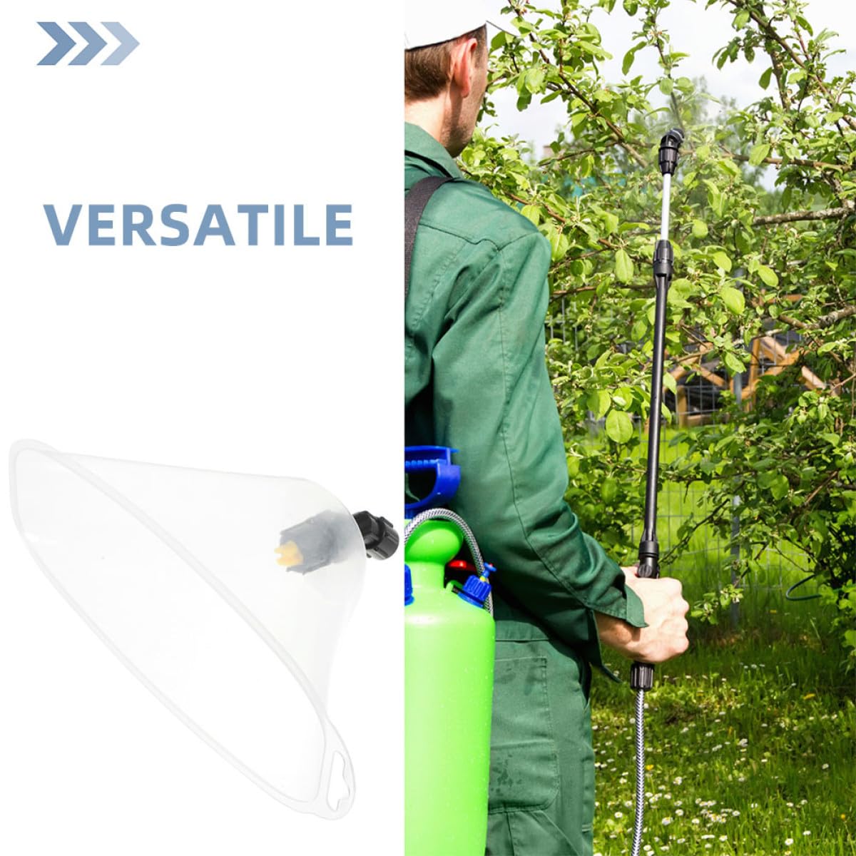 Ugello Nebulizzatore Agricolo a Ventaglio Fine con Protezione Antivento | Plastico, 3 Pezzi, per Piante e Colture, per Prati e Campi Agricoli, Spruzzo Uniforme