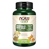 Now Pet Health, Omega 3 Mini Gels Supplement, Formulated for Cats & Dogs, NASC Certified, 150 Softgels