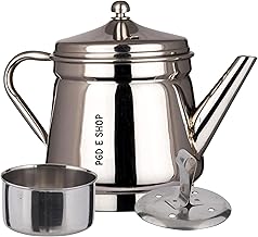 PGD Premium Stainless Steel Stovetop Espresso Moka Pot | South Indian Style Traditional brewing method Drip Decoction Make