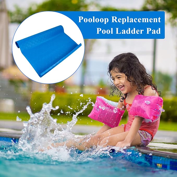 Tapete protector para escalera de piscina 24x36 pulgadas azul miniatura 7
