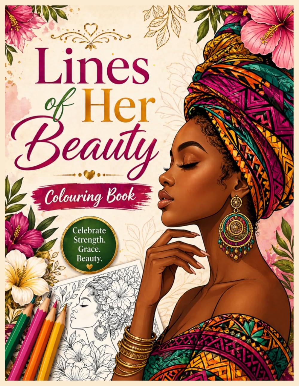 Lines Of Her Beauty Colouring Book: Beauty is in the lines, you bring them to life