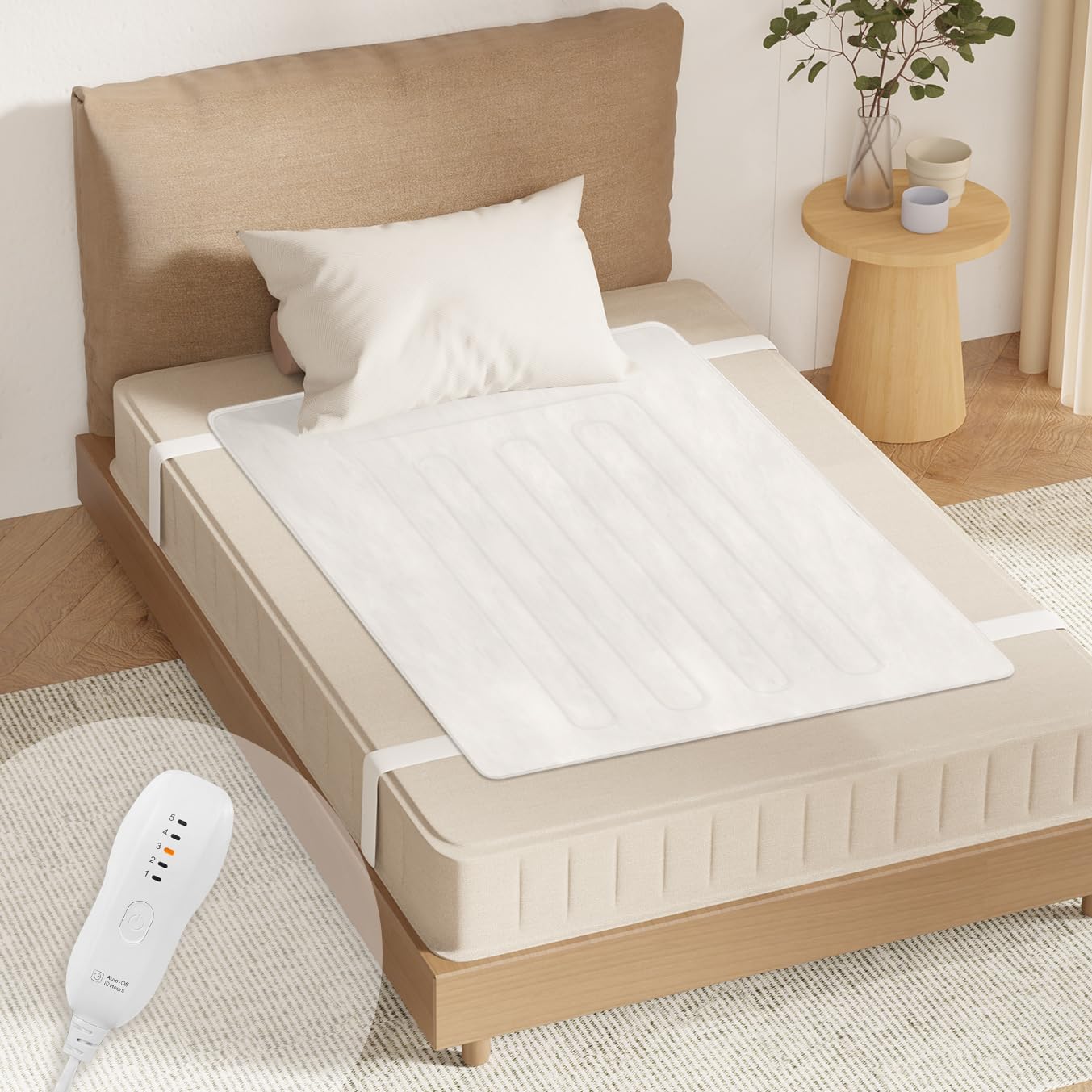 GOTCOZY Manta eléctrica - Manta eléctrica con Apagado automático Temporizador de 10 Horas y 5 Niveles de Calor Protección contra sobrecalentamiento Lavable a máquina 150x80cm OEKO-TEX STANDARD 100