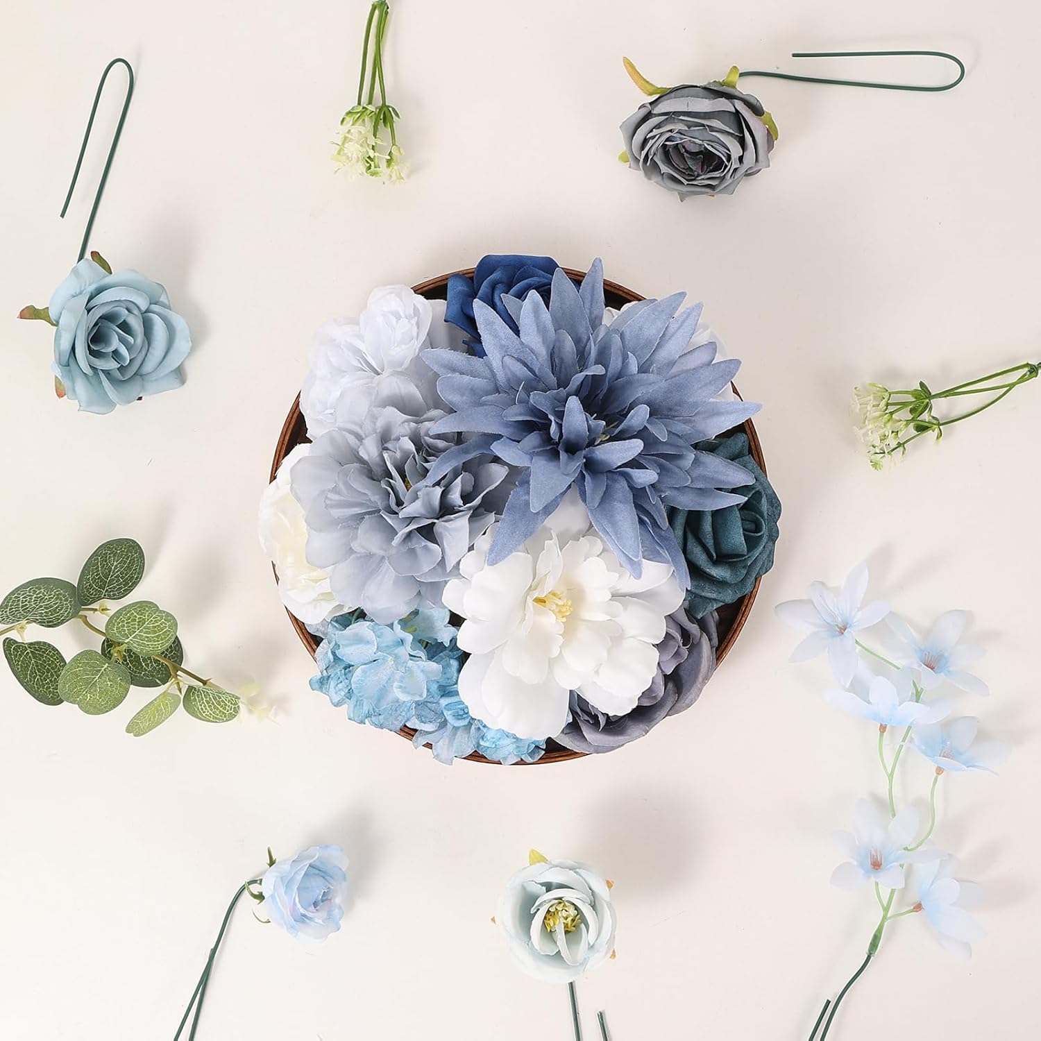 26PCS Artificial Flowers, Fake Roses Box Combo Set for Home Decor image 2