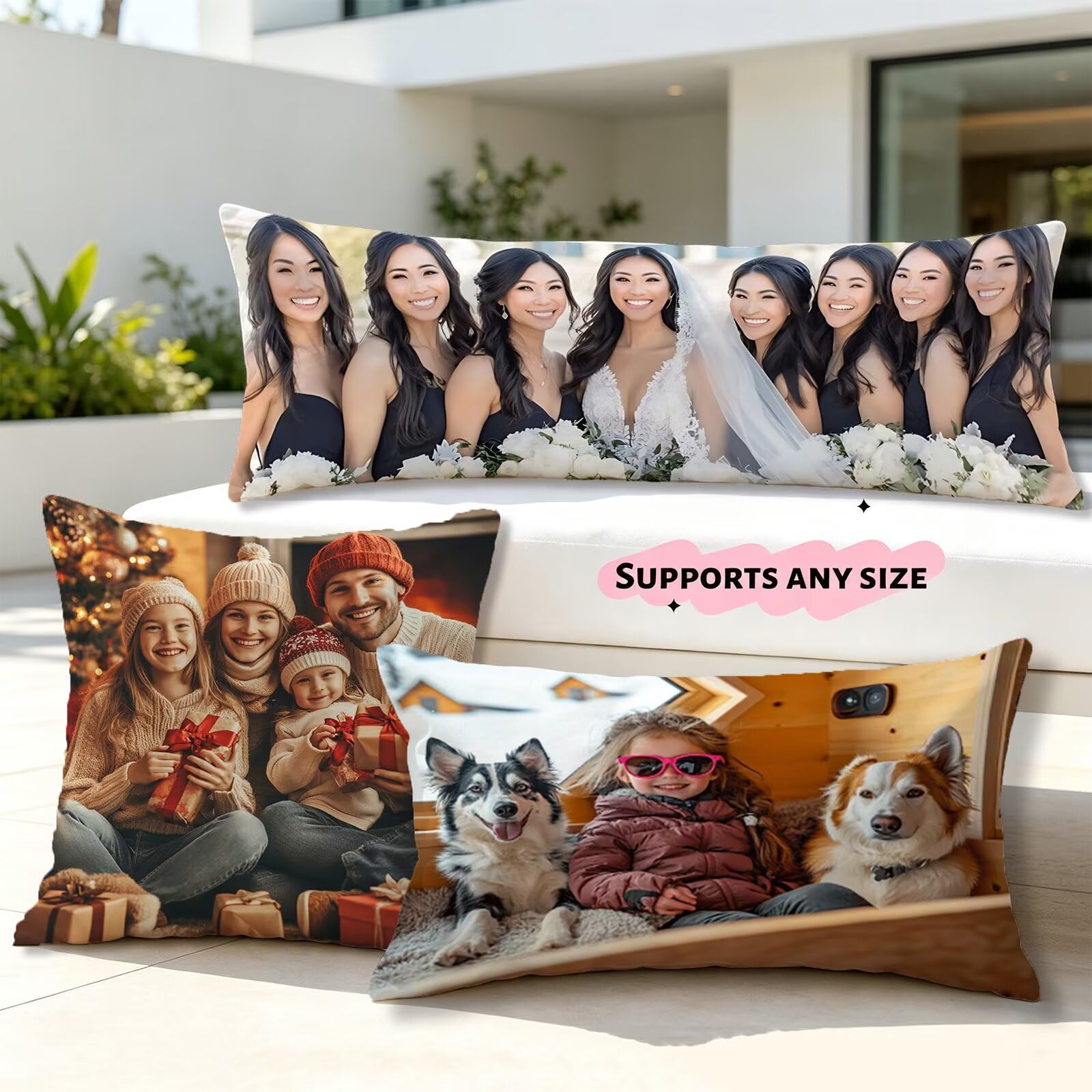 Coussin Personnalisé Photo, Coussin Canape, Taie Oreiller 60x180, Cod121