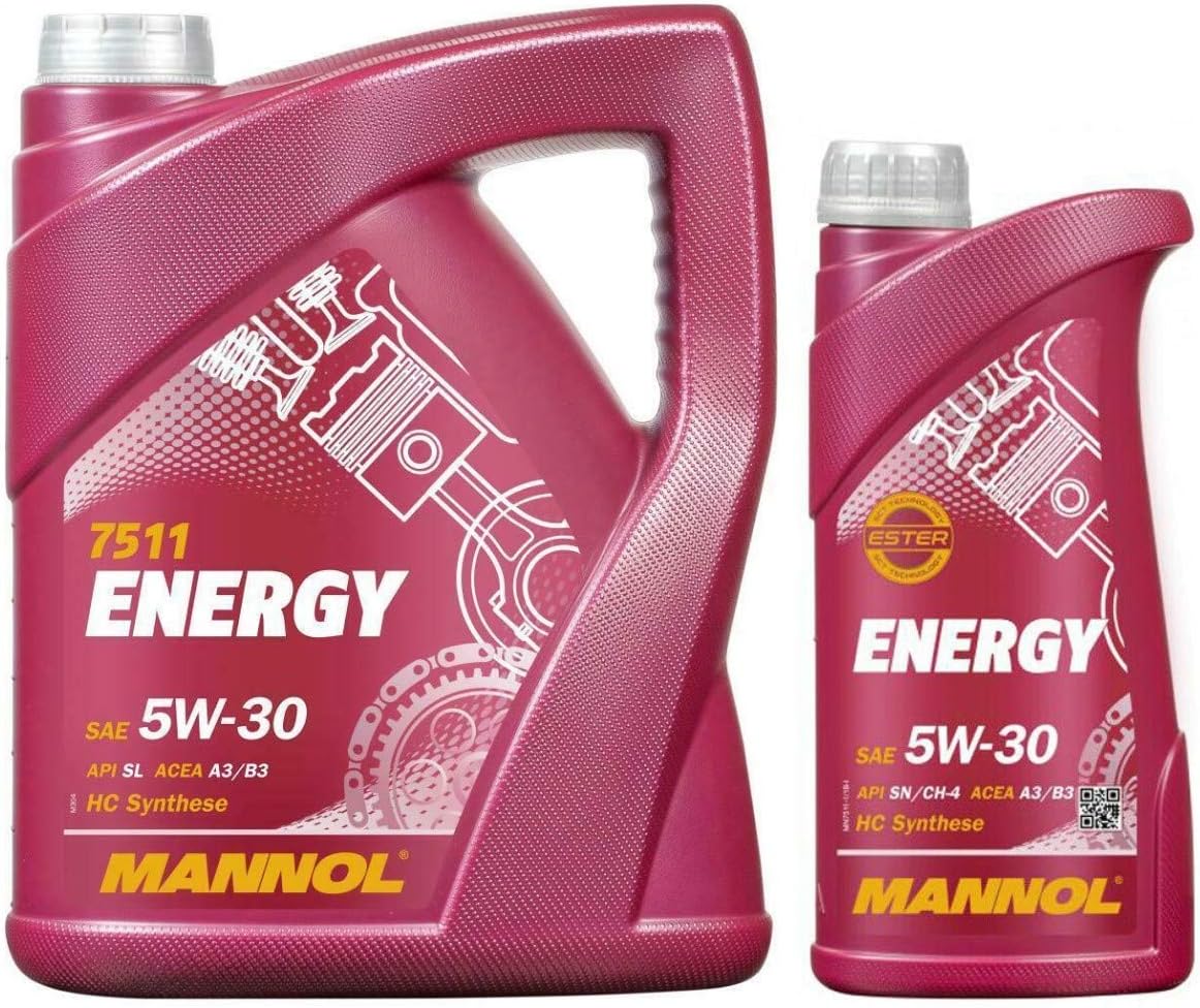 RS Mannol Energy 5W30 A3/B3 Fully Synthetic Engine Oil, WSS-M2C913-B, 6 Litres