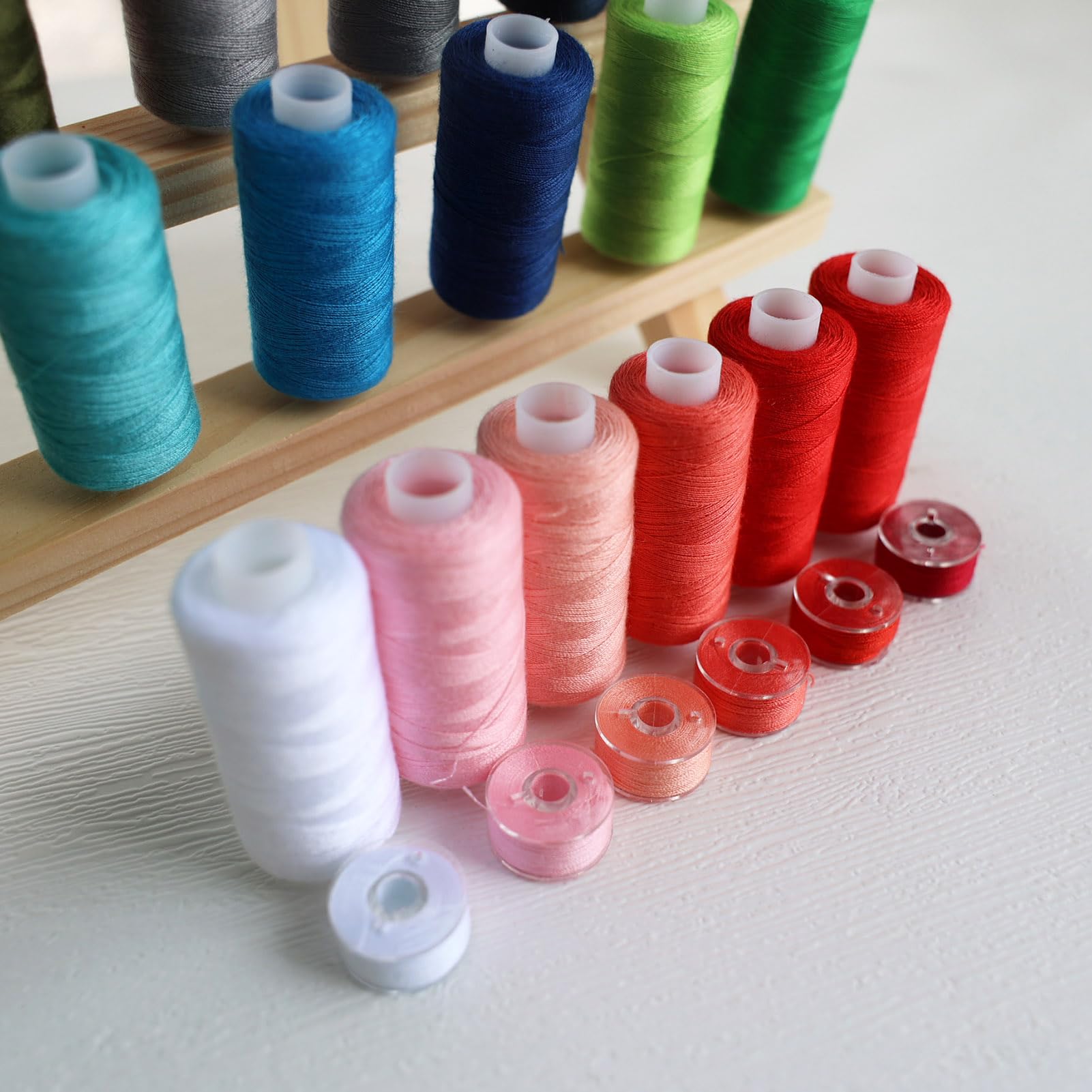 36 Color Sewing Thread Kit - Bobbins Included -9