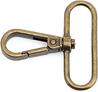 Vista 22 de CRAFTMEMORE Broches de langosta giratorios con gancho a presión, clips de moda, FS10, paquete de 10 (dorado, 1-1/2 pulgadas)