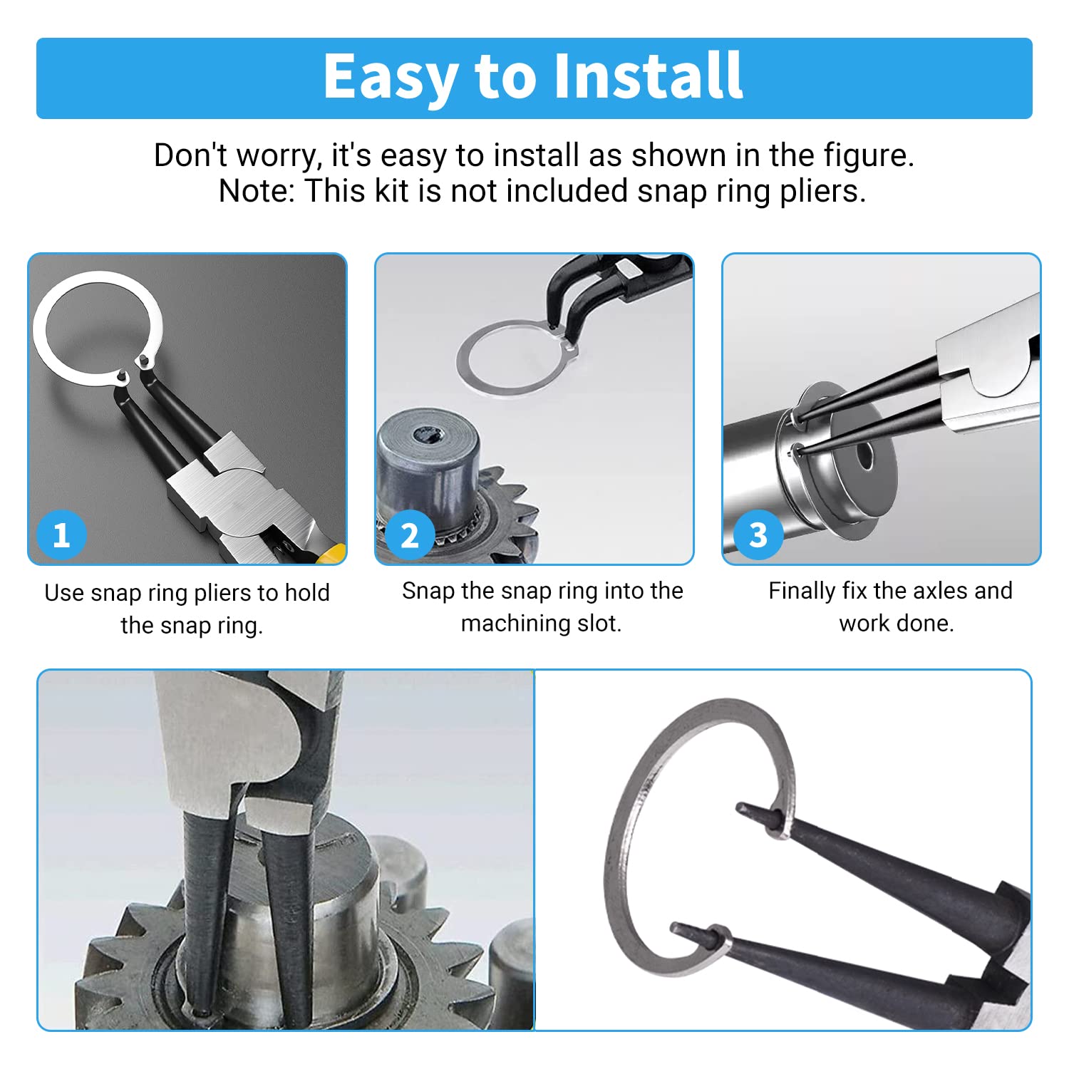 Fastener Rungs Mechanical Fastener Circlips 304 Stainless Steel E-Clip Retaining Rings ...