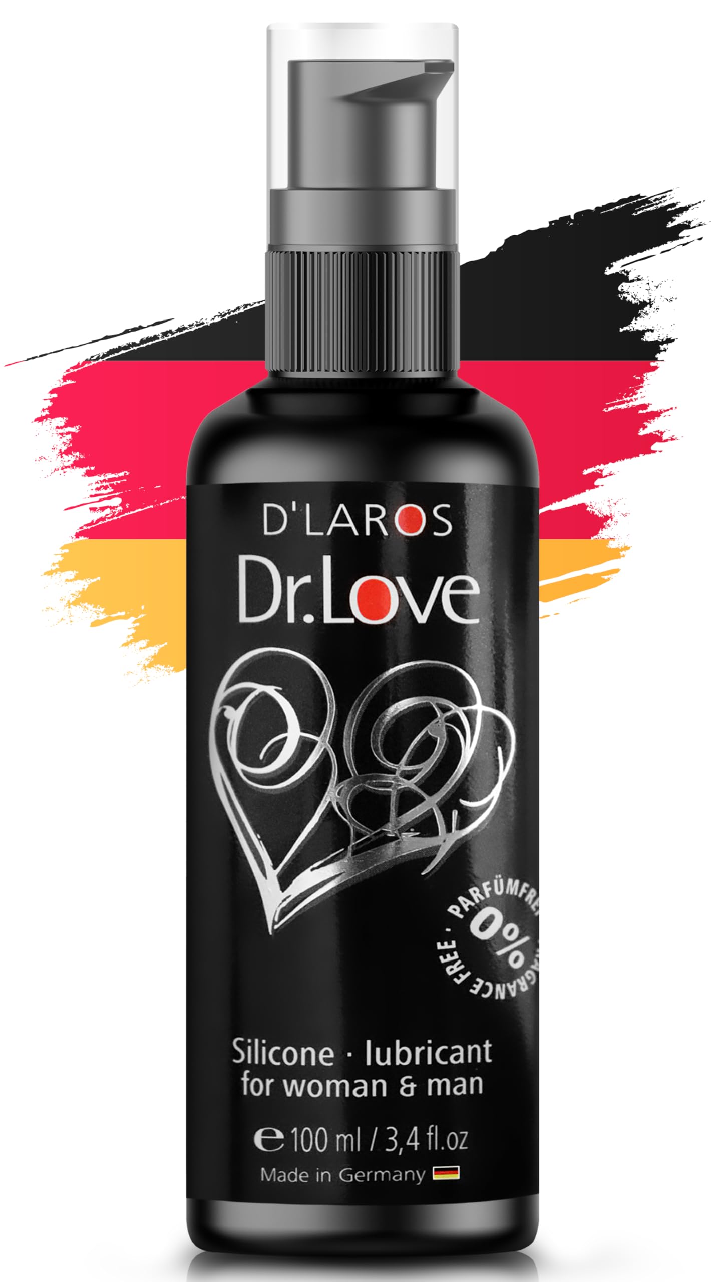 Dr.Love® Premium Silikon-Lubricant | 100ml | lang anhaltendes Lubricant für Sie und Ihn | Made in Germany | Vielfältige Anwendung als Massageöl
