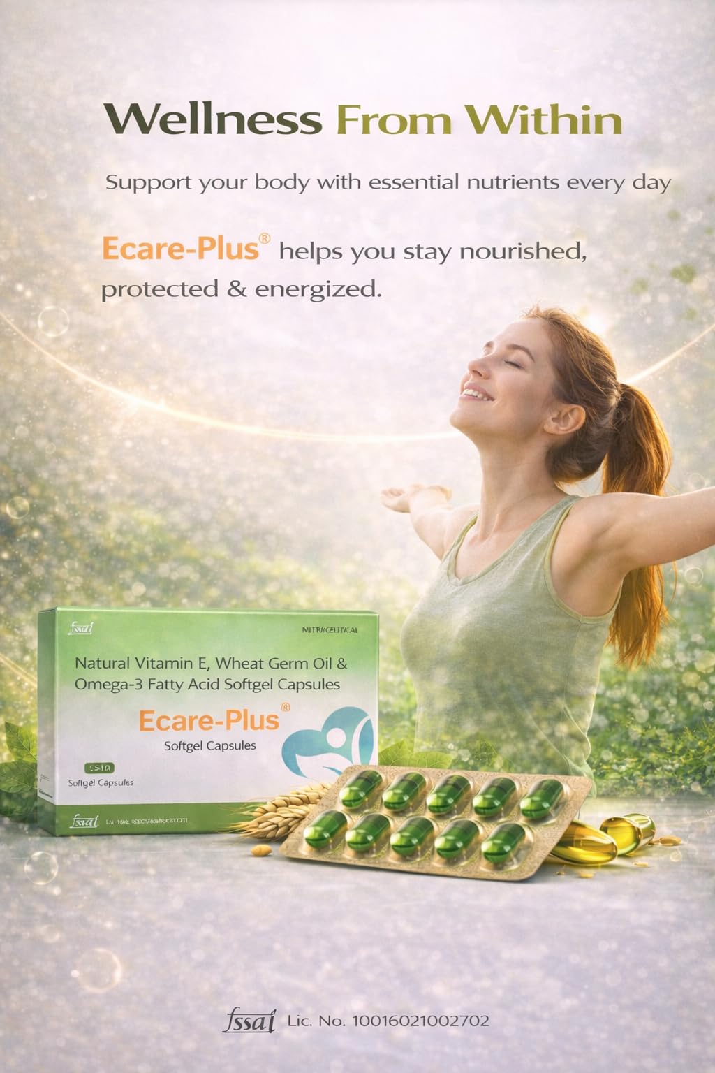 Omega-3 Fatty Acids, Natural Vitamin E, Wheat Germ Oil, Skin & Hair Wellness Supplement, Softgel Capsules, 10 counts — Amazon image 8