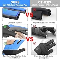 Vista 3 de YFY Billiard Pool Gloves for Left Hand 3 Finger, Splicing Process, Snooker Cue Sport Glove Popular Sizes for Men & Women
