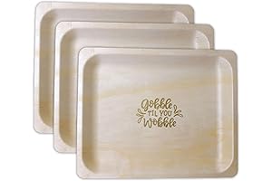 Perfect Stix Disposable Wooden Gobble Plates