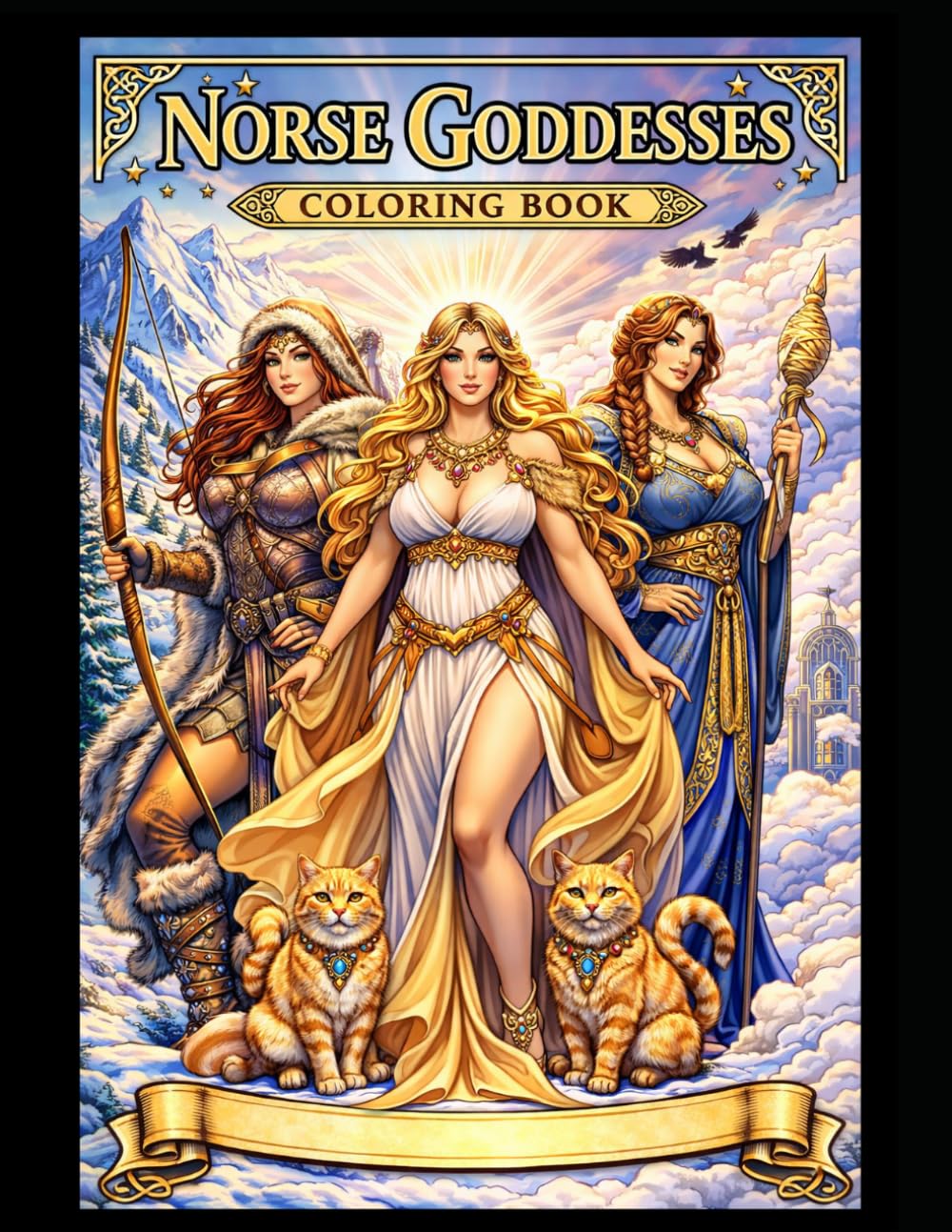 Norse Goddesses Coloring Book (Mythology & Fantasy Adult Coloring Series)