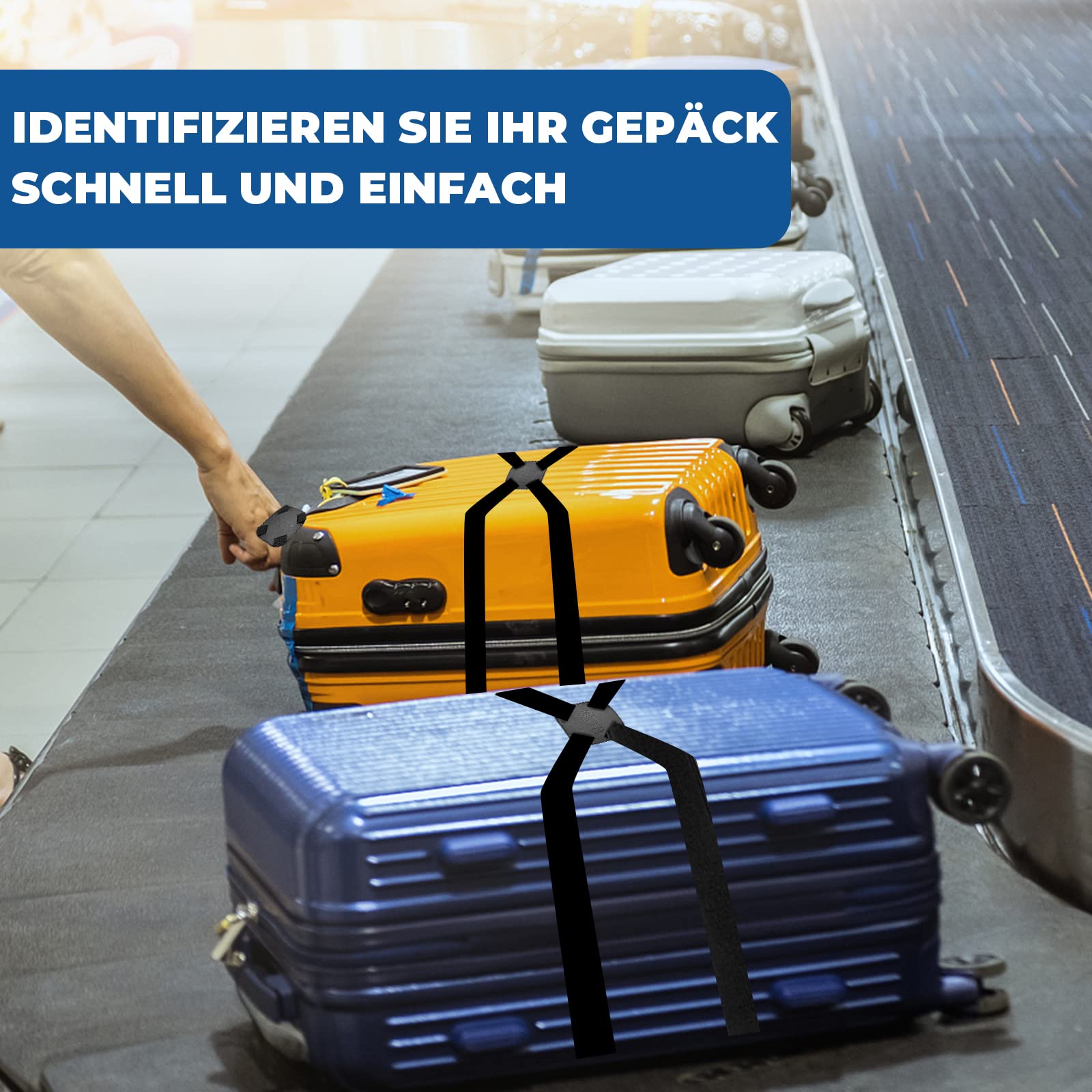 Sangle Pour Valise Avec Code 3 Chiffres Rouge (En Croix) | Accessoire Voyage