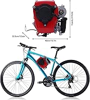 Vista 7 de Kit de motor de bicicleta de 4 tiempos de 53 CC, kit de conversión de bicicleta de gasolina de un solo cilindro, refrigerado por aire, kit de motor