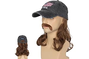 Mullet Hat Wig with Mustache: The Perfect Disguise for Any Occasion