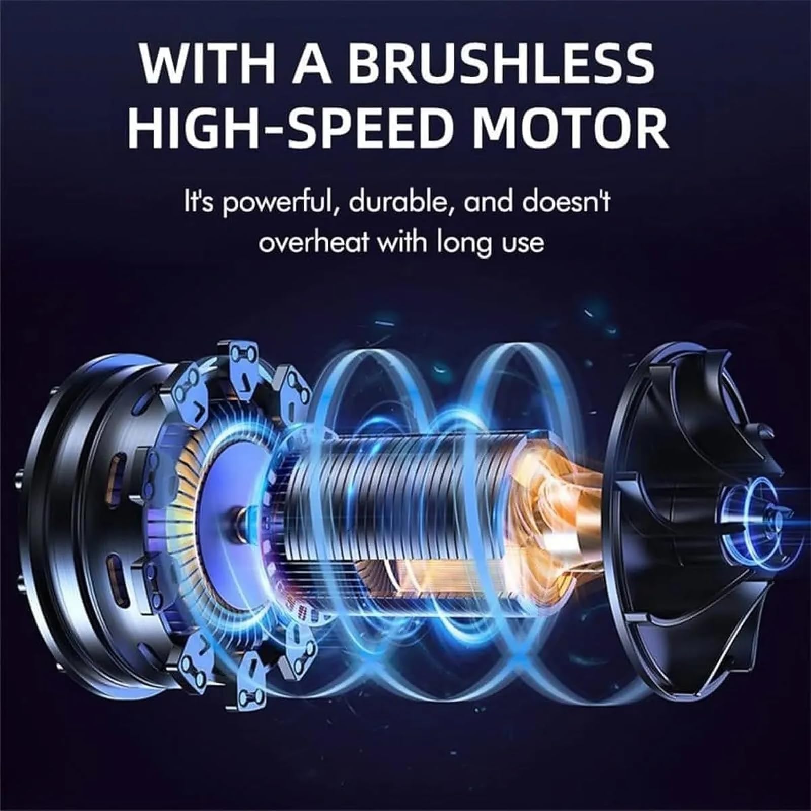 Bezprzewodowa dmuchawa turbo, 18 0000 obr./min, przenośna elektryczna dmuchawa powietrza do czyszczenia, suszenia liści, patio i komputera z 2 akumulatorami