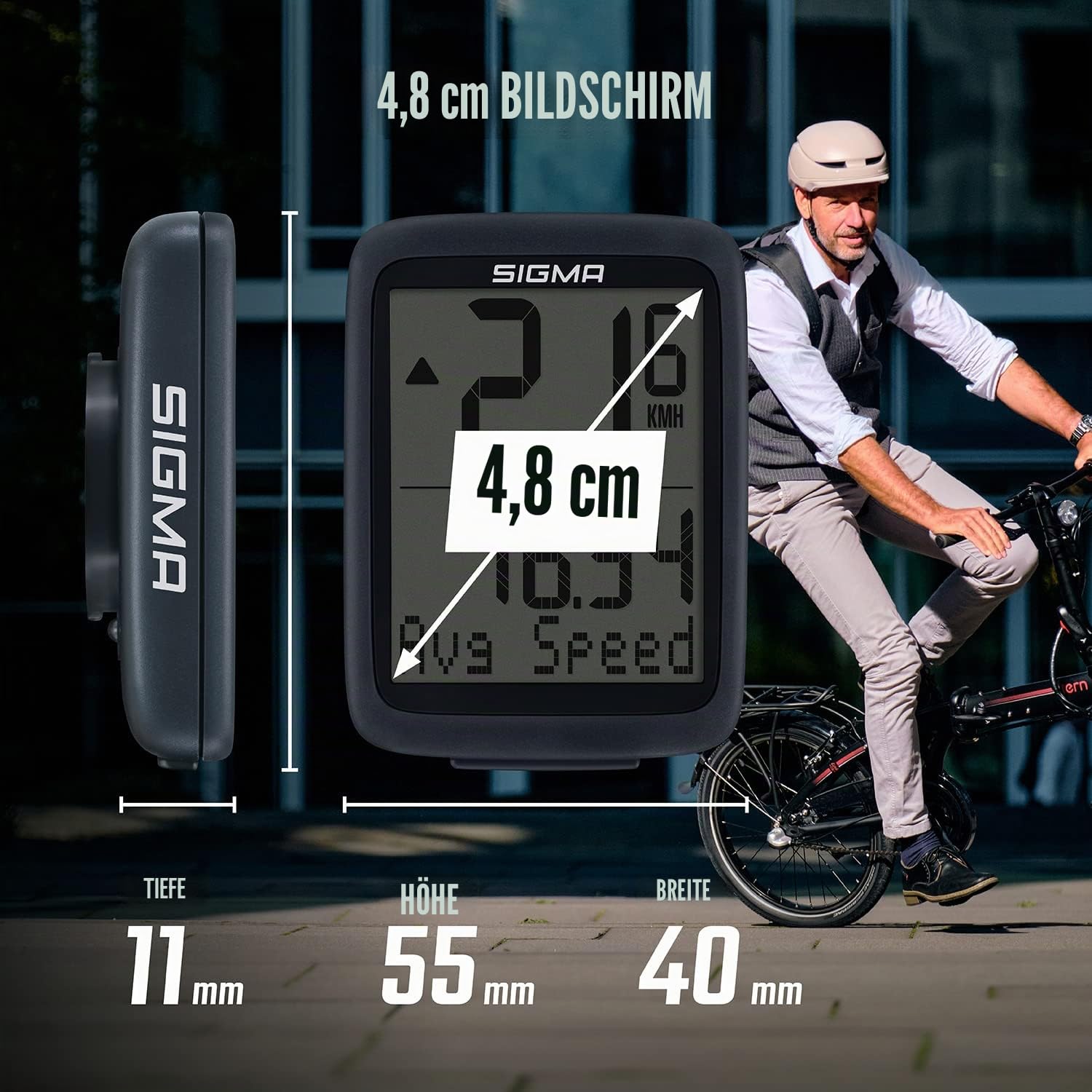SIGMA Sport BC 8.0 Bicycle Computer with Numerous Functions Bike Computer Easy to Use with Large Buttons and Clear Display