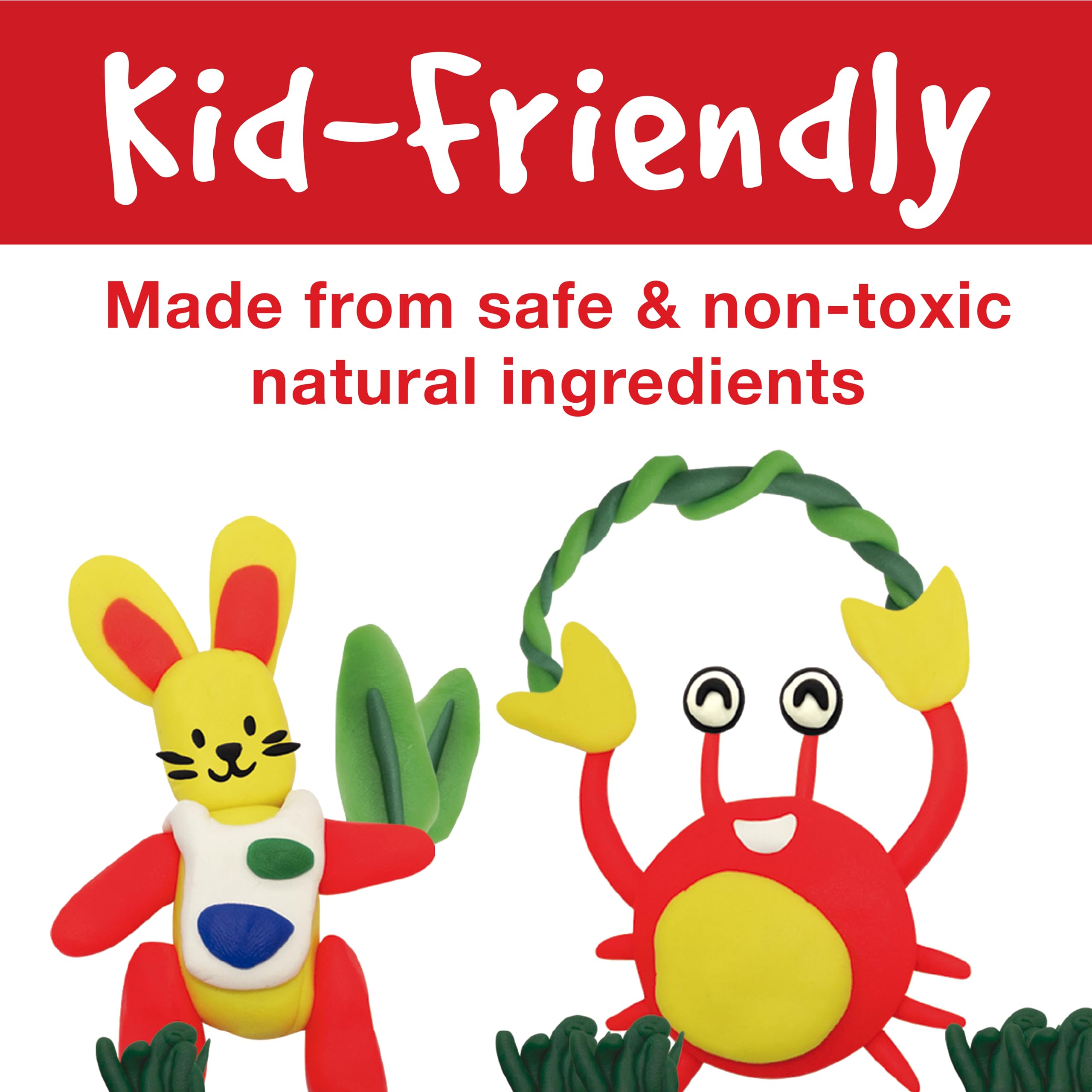 Faber-Castell Little Creatives Super Soft Modeling Dough: 4 Classic Colors and Play Dough Accessories, Non Toxic Playdough Kit for Toddlers, Gifts for Kids and Preschool (Ages 3+)