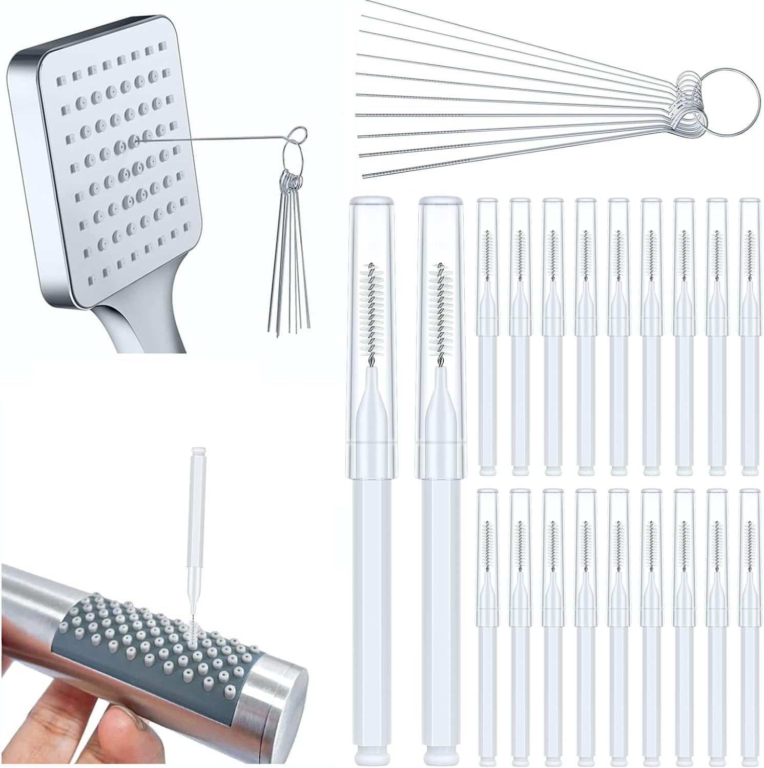 GUGUMO Shower Head Cleaner, Shower Head Cleaning Brushes