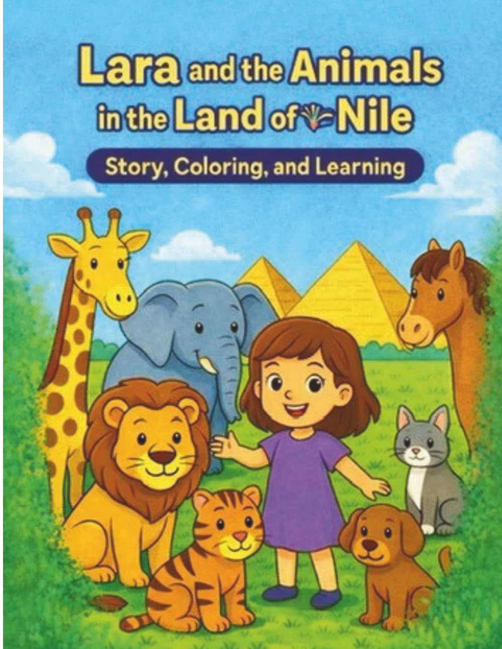 lara and the animals in the land of nile: Story, Coloring, and Learning