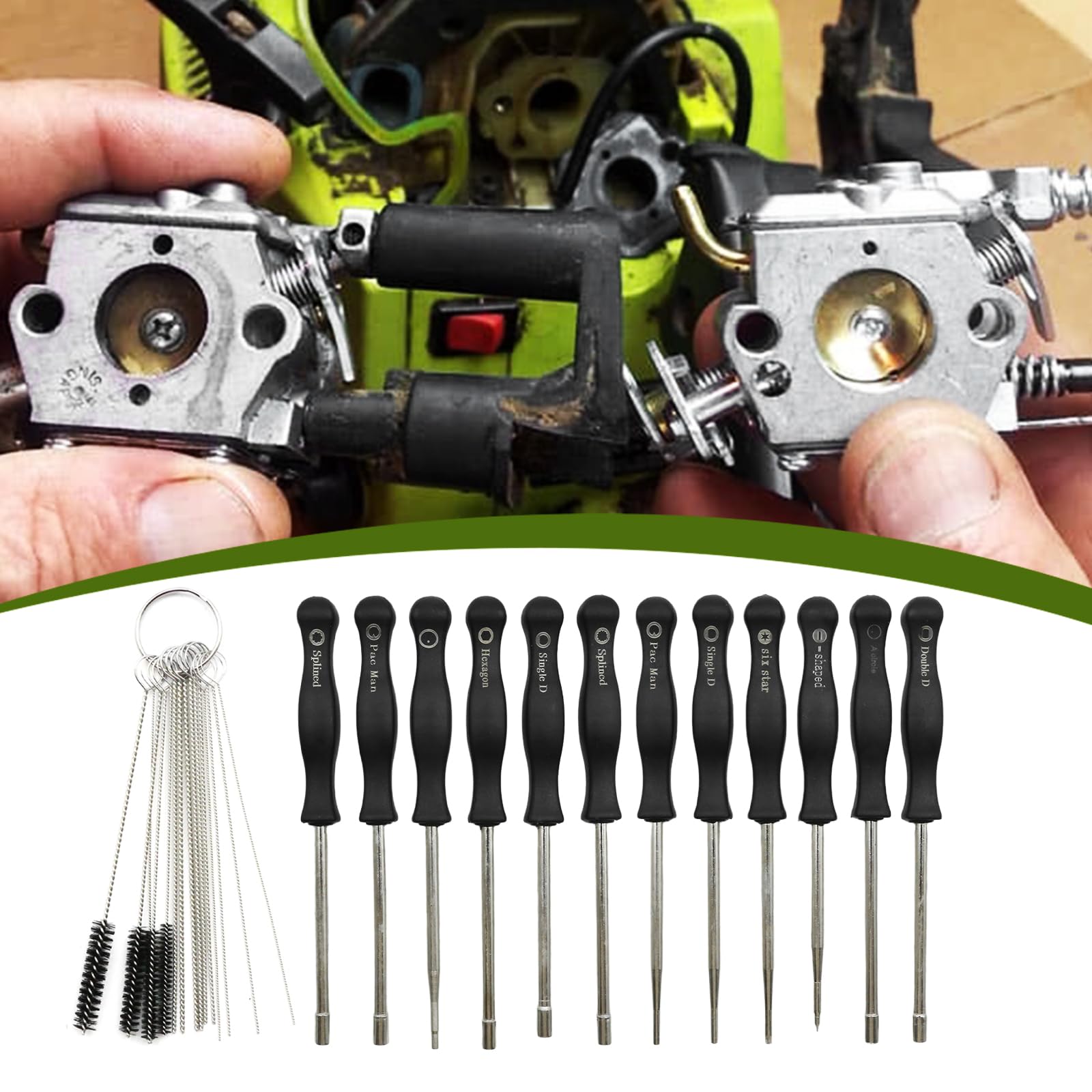 SYOWADA 57-21-1 - Kit de destornilladores de herramientas de ajuste de carburador, repuesto para Poulan, repuesto para STIHL, repuesto para Echo, repuesto para Husqvarna