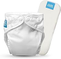 Vista 18 de Charlie Banana Pañales de tela, reutilizables, lavables, ajustables, talla única, para bebés y niños pequeños, con inserto absorbente, rayas