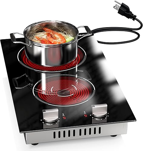 Miniatura 14 de Placa eléctrica de 30 pulgadas, 5 quemadores Karienvir, estufa eléctrica integrada de 8600 W, estufa de 30 pulgadas con quemador de doble anillo, 30