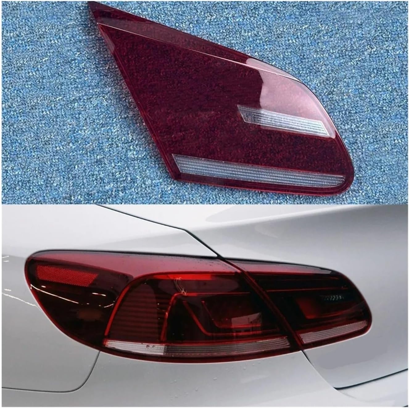 Car Rear Taillight Cover Compatible For VW CC 2013-2018 Auto Taillamp Mask Lampshade Lampcover Tail Lamp Mask Light Shell(Outside Left)