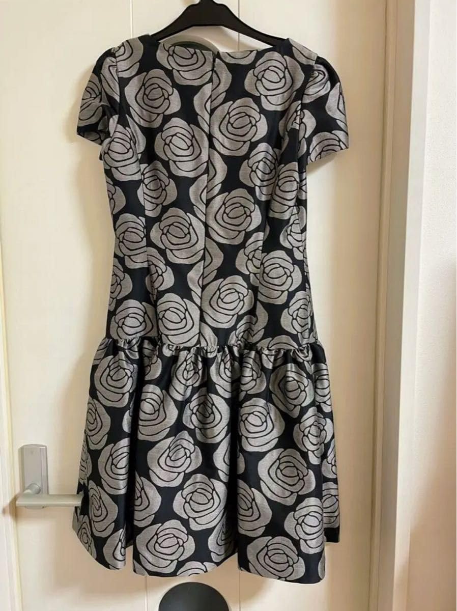 M'S GRACY*WEB掲載*ローズプリント長袖ワンピース エムズグレイシー薔薇柄ワンピース ローズプリントドレス | msgracy