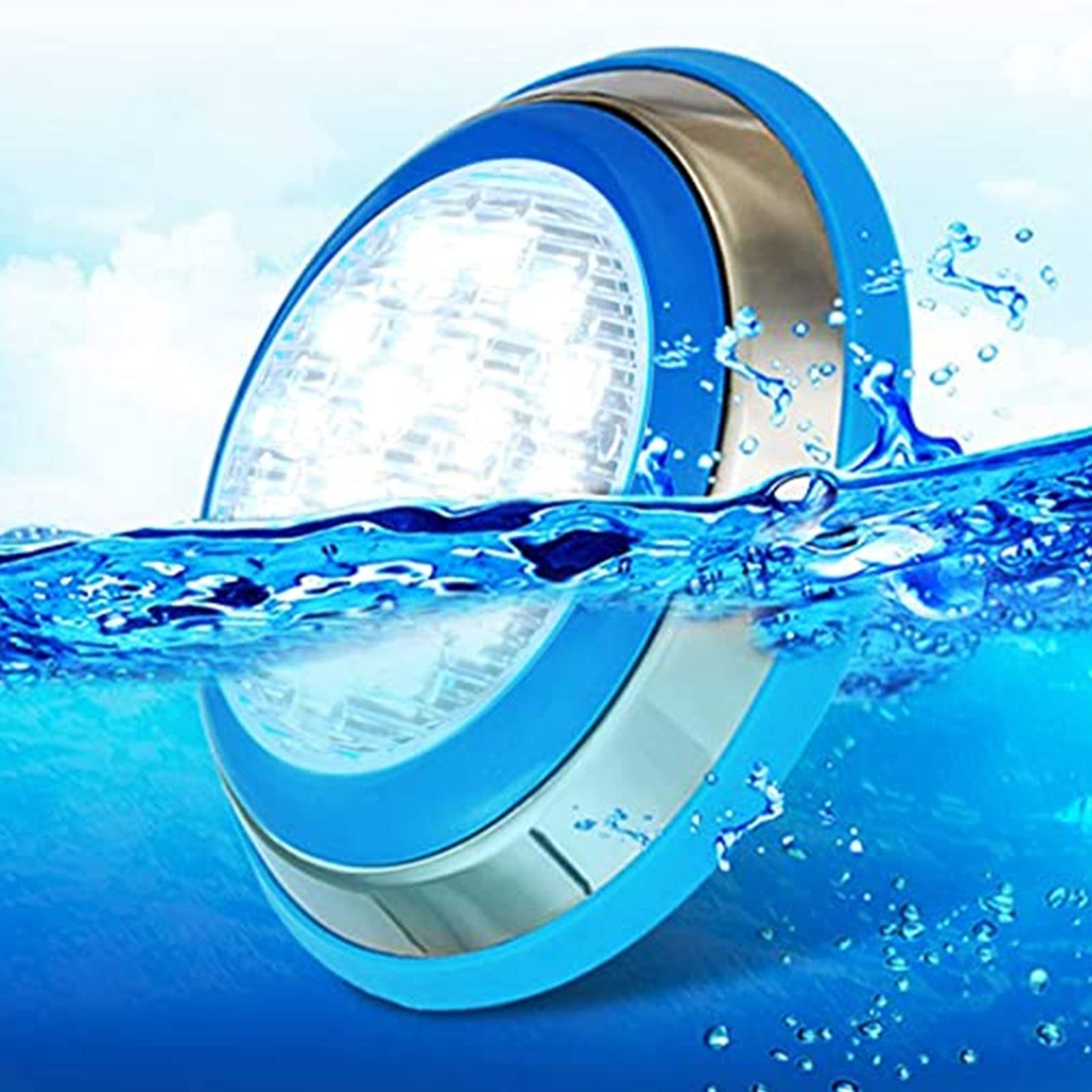 Cocoarm LED-Unterwasser-Poolleuchte, 316 Edelstahl, Unterwasser-Poolleuchte, 35 W, Wechselstrom, 12 V, IP68, Wandmontage, warmweiß, für Schwimmbäder, Teiche, Springbrunnen