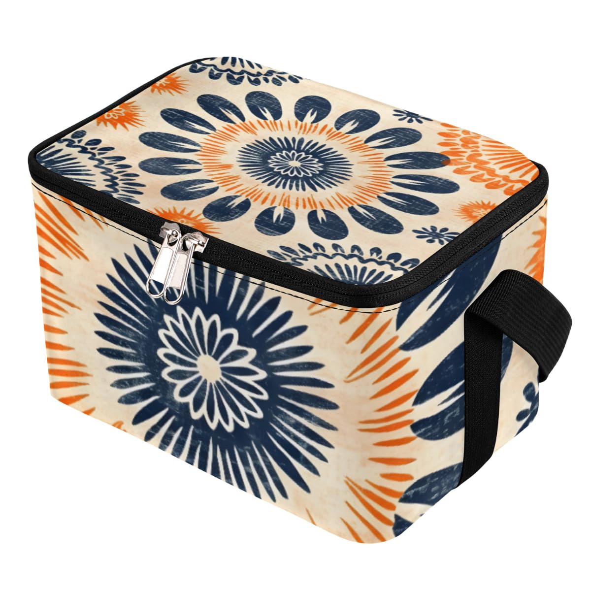 GzLeyigou Lunch Bags for Women Men 9 Cans,Colorful Abstract Texture Hot & Cold Food Delivery Bag Insulated Grocery Bag Insulated Lunch Box Floral Cooler Bag for Office Work Picnic Beach