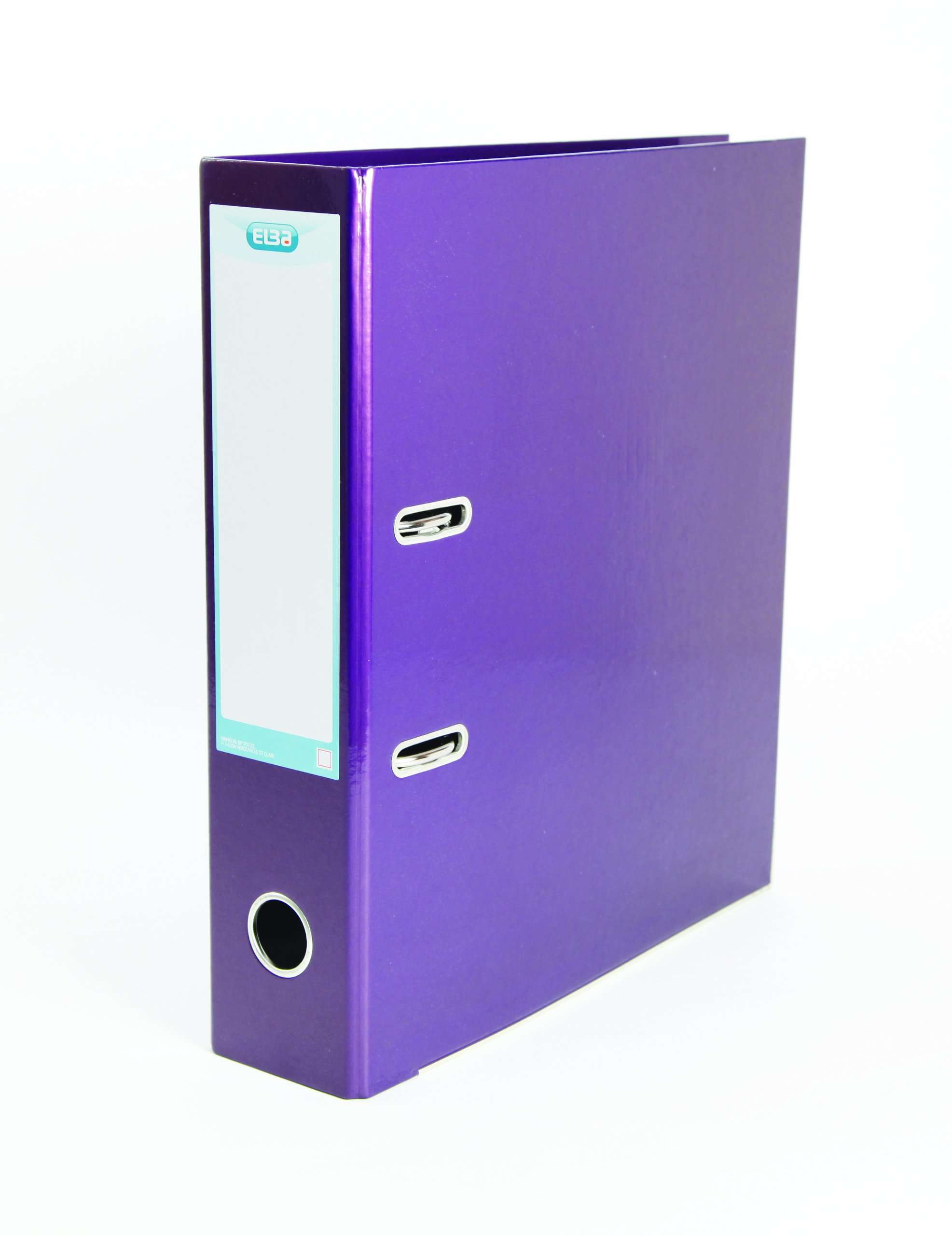 Elba - Raccoglitore con meccanismo a leva, formato A4, confezione da 10, colore: Viola metallizzato