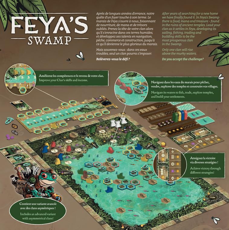 Feya's Swamp Jeu de société – Jeu de société stratégique Fantasy avec des matériaux durables et un design d'aventure atmosphérique | EN/FR