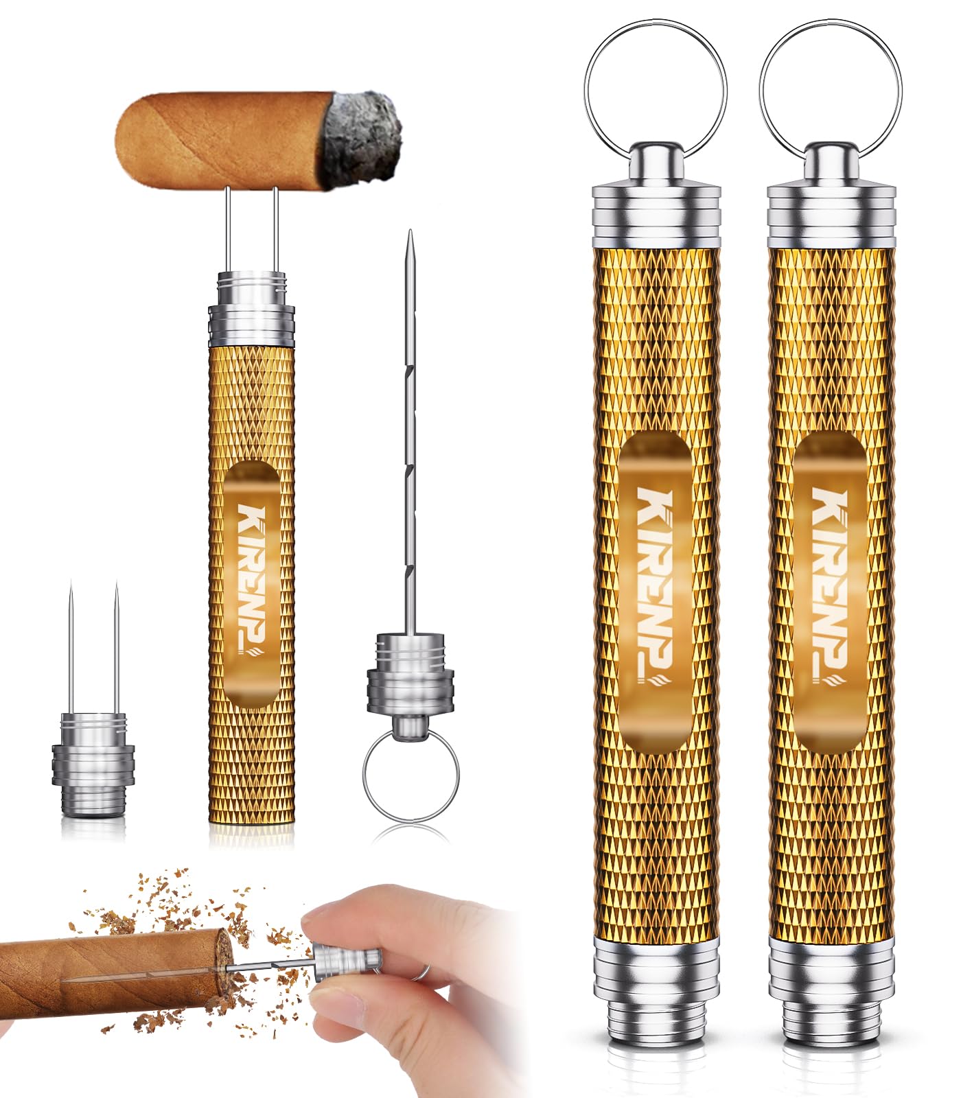 Kirenp 2-Pack Cigar Draw Enhancer Tool - tobacco related products | Mubboo