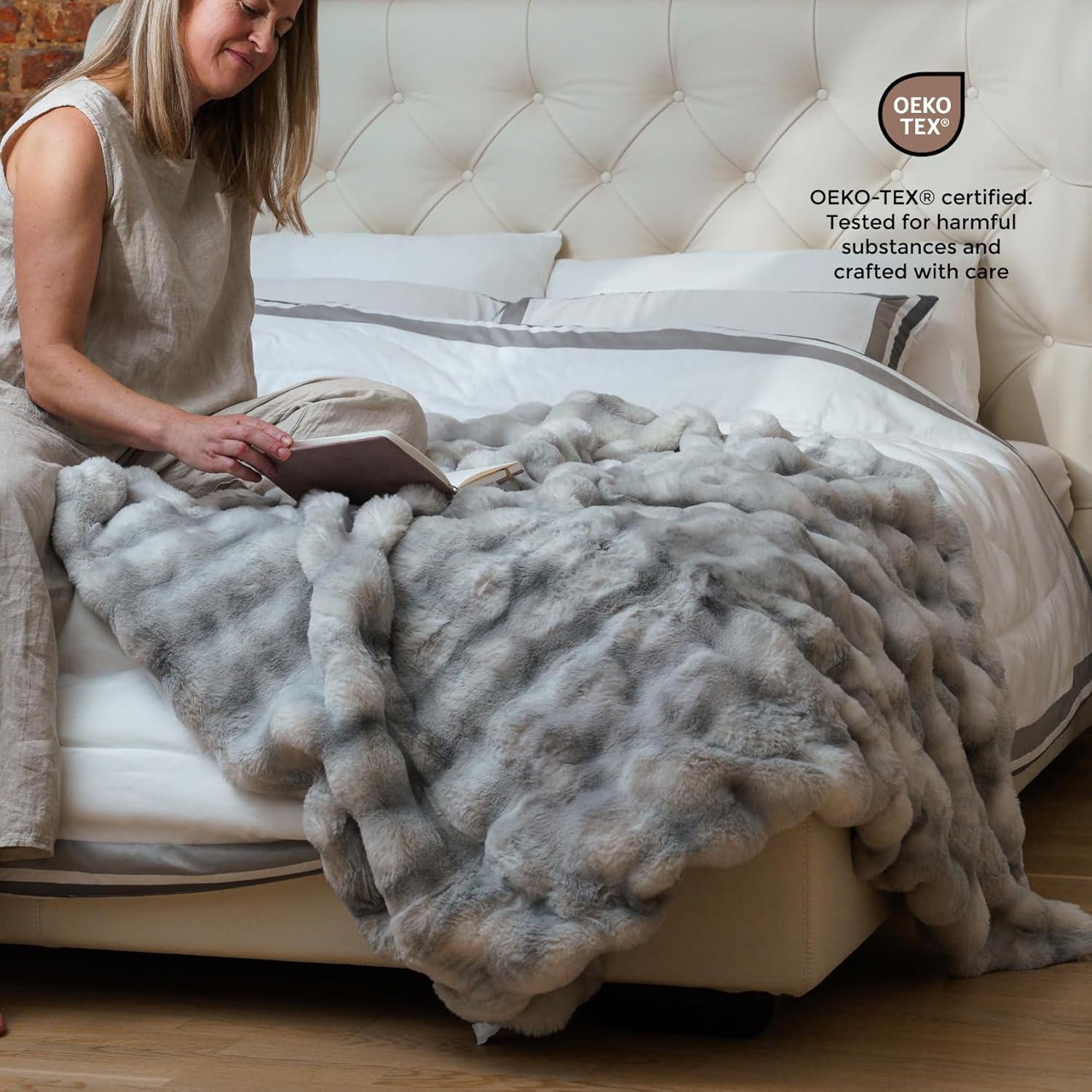 Mon Chateau Retreat Comforter Set, 3-Piece Soft Microfiber Queen Bedding with Modern Stripe Design, Includes Comforter & 2 Pillow Shams, Cozy, Elegant & Durable, Striped Border