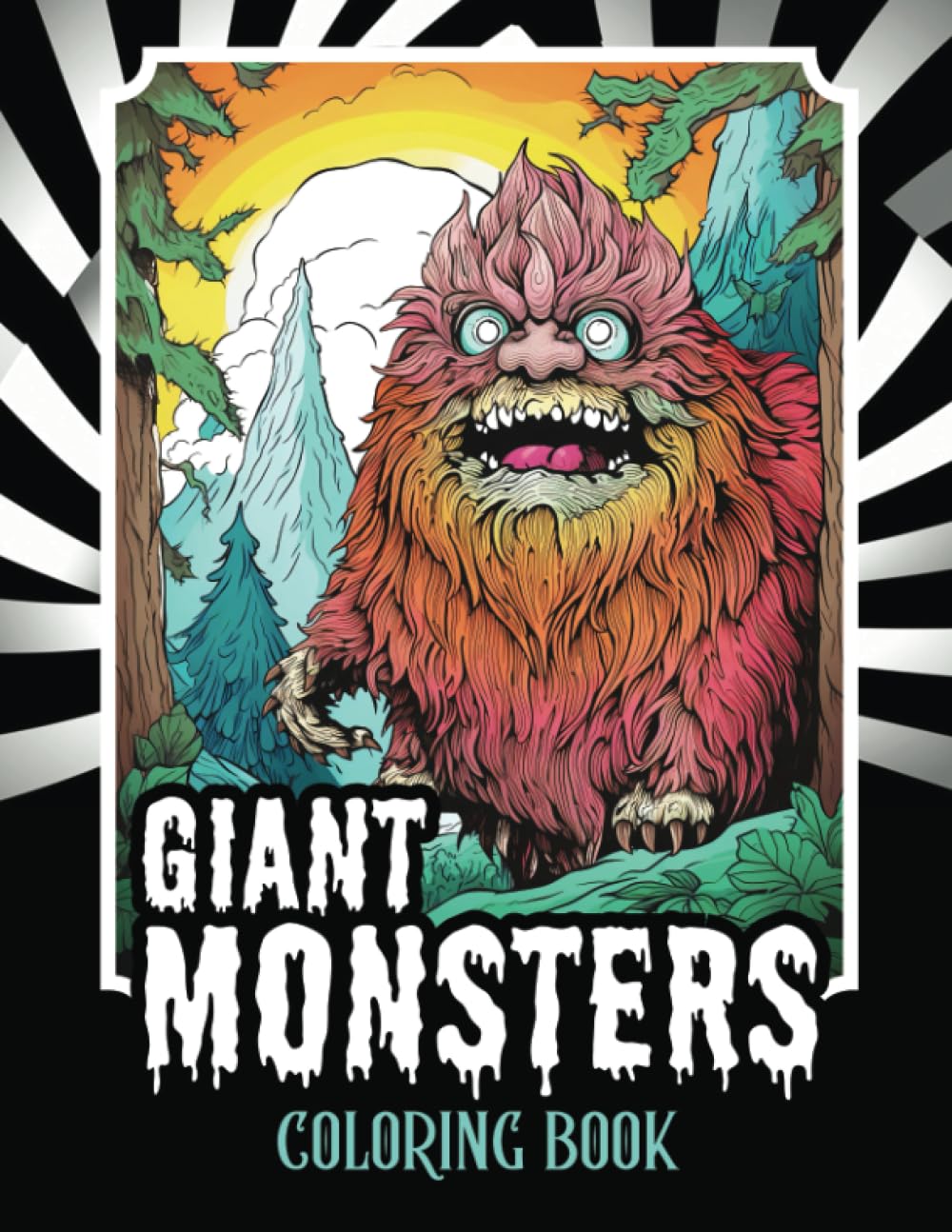 Amazon.com: Giant Monsters Coloring Book: Creepy Horror Fantasy ...