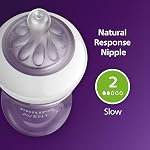 Philips Avent Natural Baby Bottle with Natural Response Nipple (Slow Flow, Flow 2), 4oz, 3-pack, SCY900/03