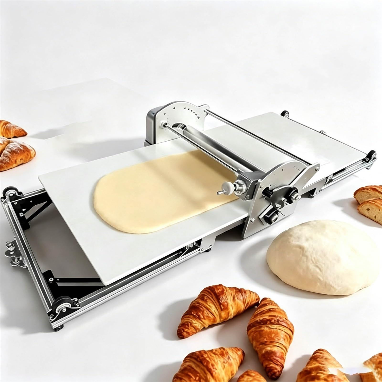 Sfogliatrice elettrica in acciaio inox, spessore regolabile 2-30 mm