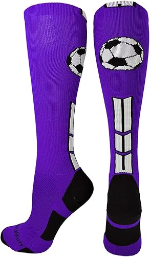 MadSportsStuff Soccer Socks with Soccer Ball Logo Over the Calf (multiple colors)