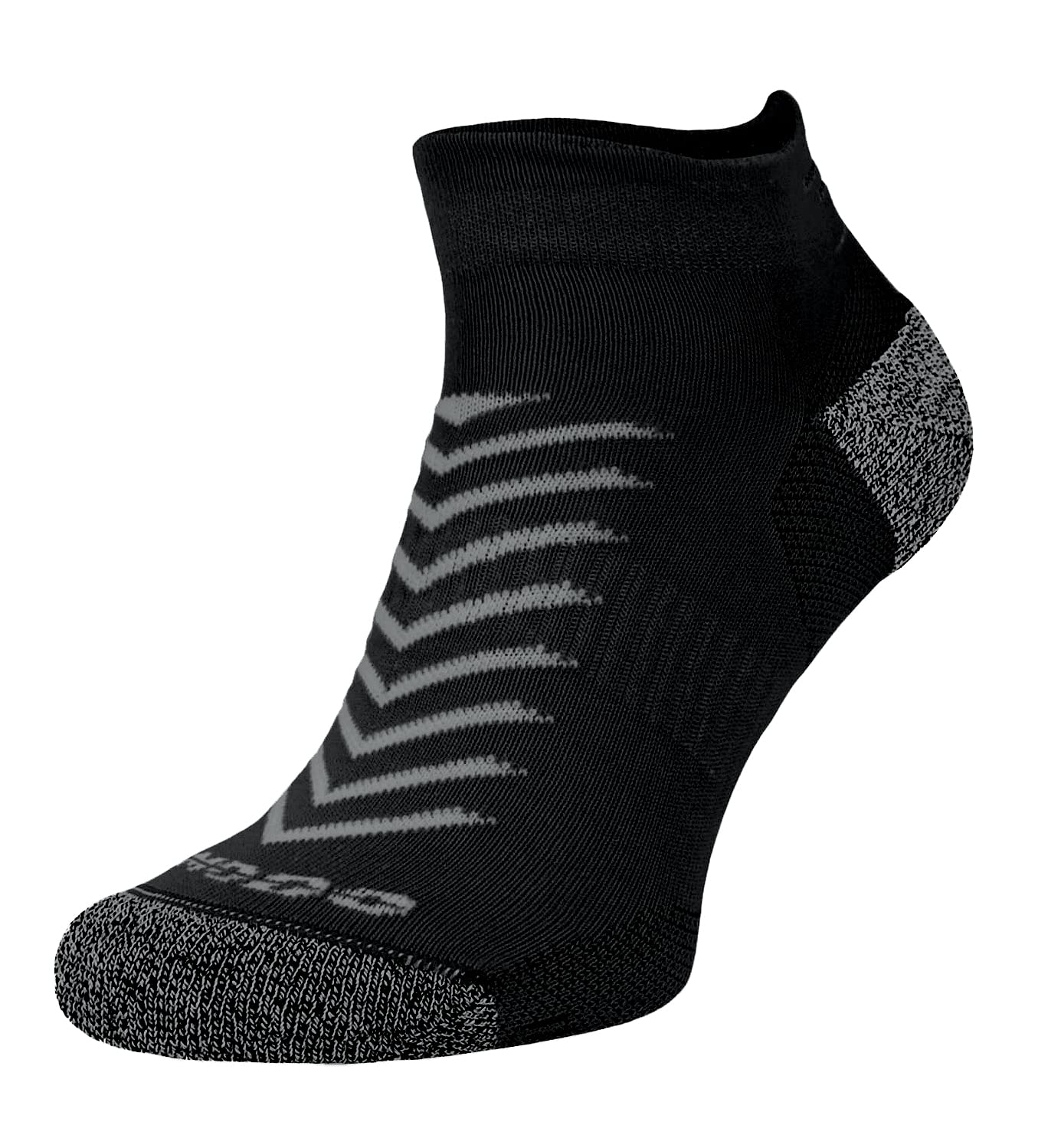 COMODO Hi Viz 1 Pair Unisex Running Socks Lightweight Anti Blister Sports Socks | Reflective Coolmax Socks (6-8, Black)