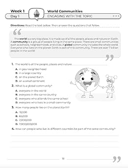 3rd Grade Social Studies: Daily Practice Workbook | 20 Weeks of Fun Activities | History | Civic and Government | Geography | Economics | + Video ... Each Question (Social Studies by ArgoPrep)