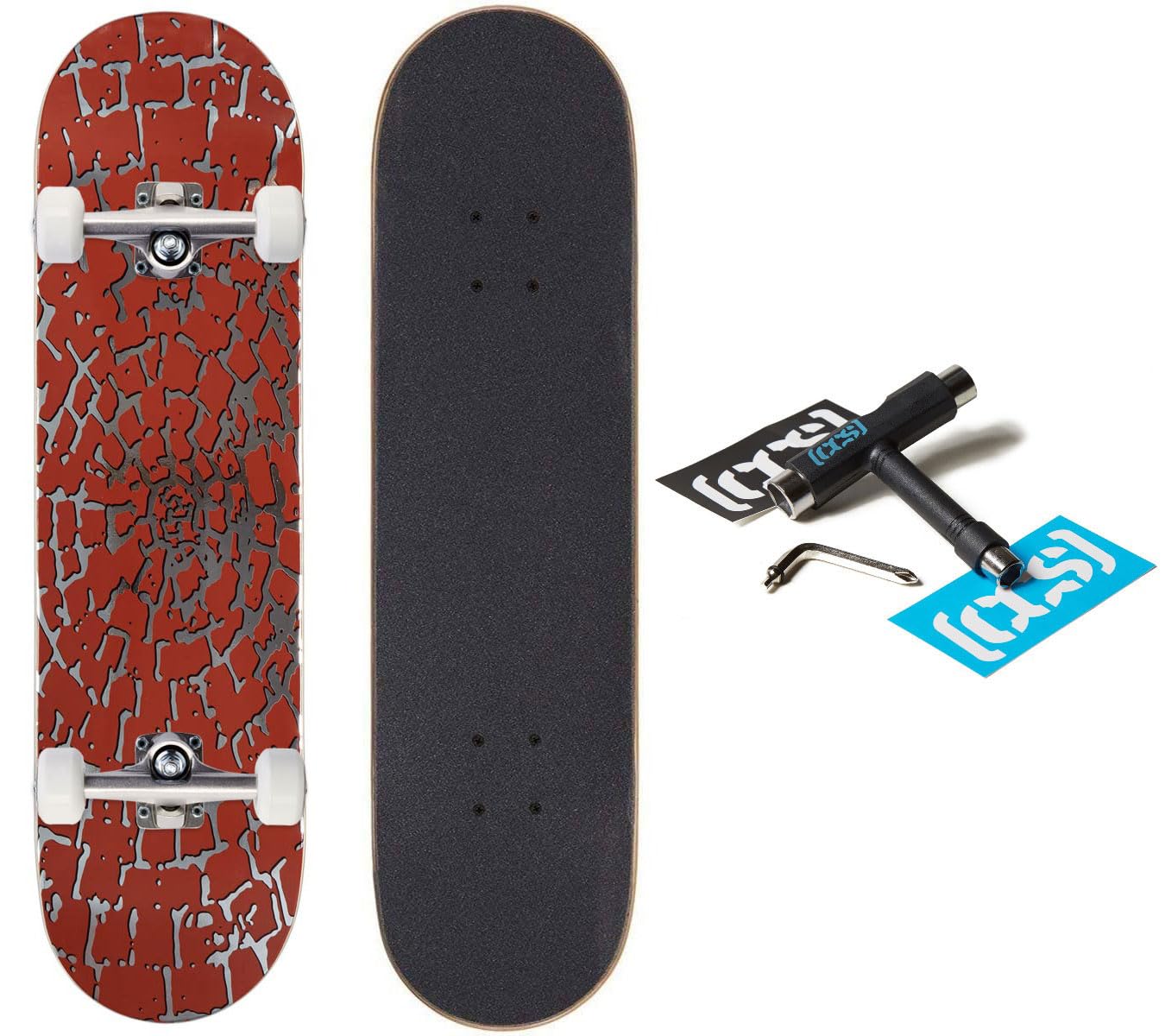 [CCS] Skateboard Complete | Maple Wood | Professional Grade | Fully Assembled with Skate Tool &amp; Stickers | Adults, Kids, Teens, Youth | Boys &amp; Girls