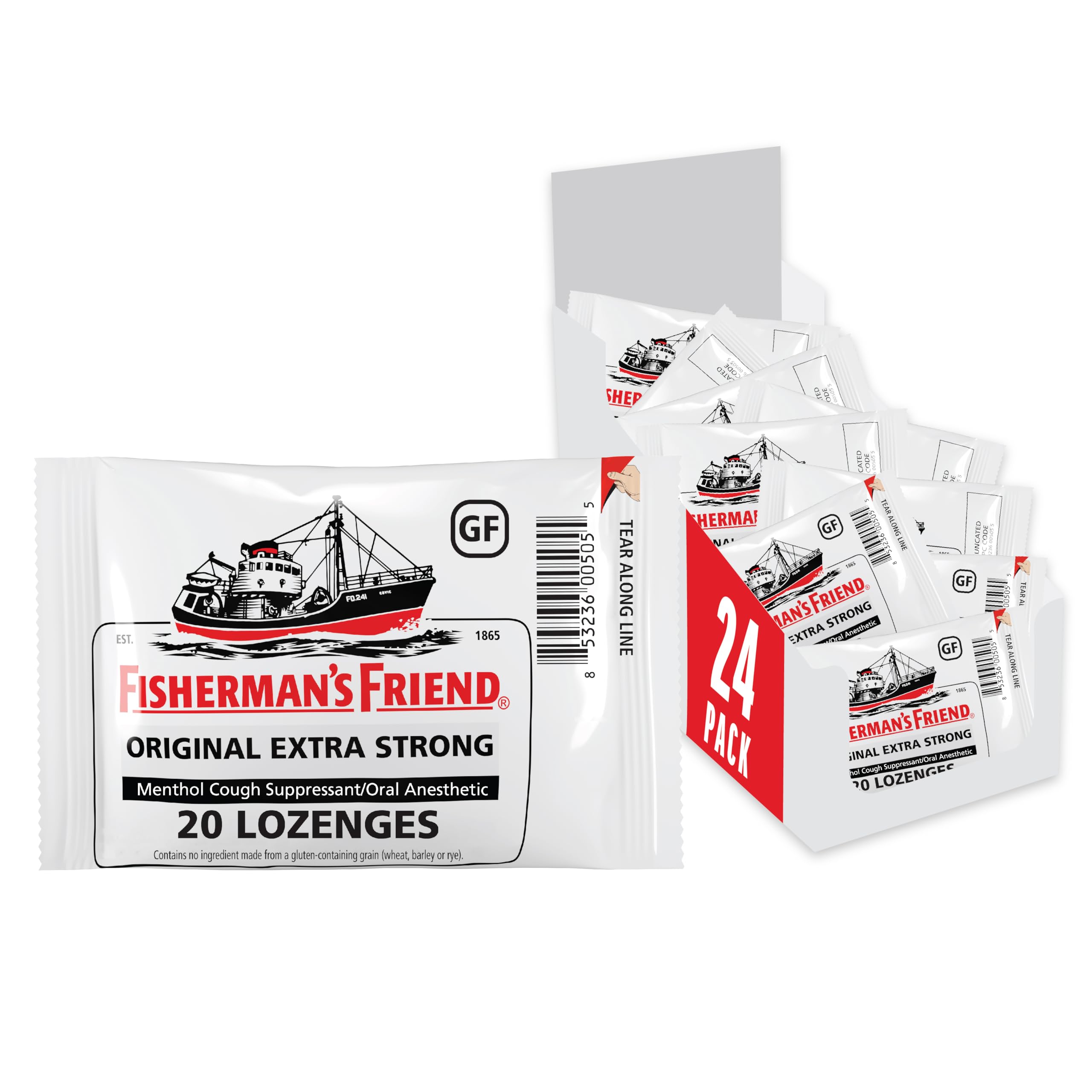 - Original Extra Strong Cough Lozenges (20 Drops x 24-Pack), 10mg Natural Menthol, Cooling Relief from Sore Throat, Persistent Cough & Everyday Irritation, Vegan & Gluten-Free