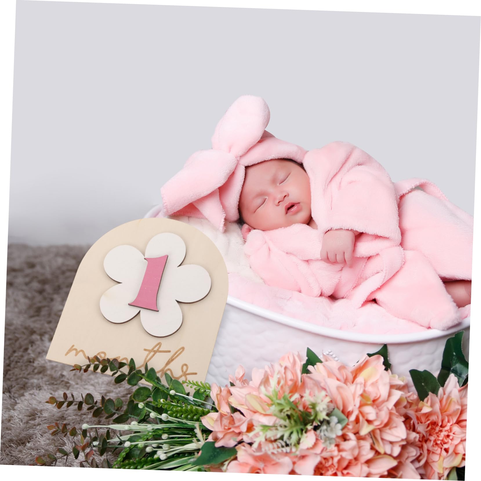 ARTIBETTER 5 Sätze Requisiten Für Die Babyfotografie Neugeborenenfotografie-requisiten Monate Neugeborenes Geburt Hallo Monatszeichen Für Babys Zu Monatlich Erste Hölzern