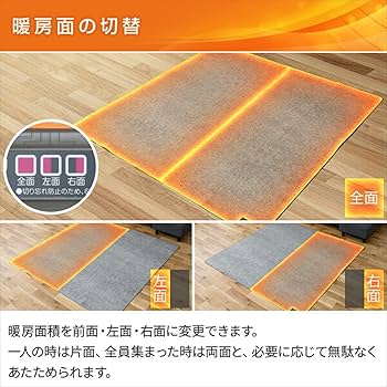 Amazon.co.jp : [山善] 電気カーペット カバー付き (2畳タイプ
